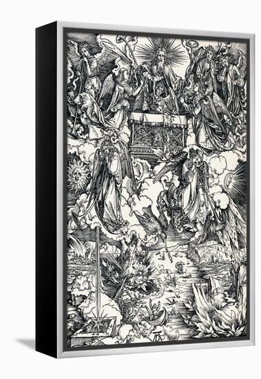 The Seven Trumpets are Given to the Angels, 1498-Albrecht Dürer-Framed Premier Image Canvas