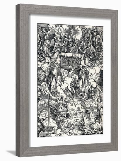 The Seven Trumpets are Given to the Angels, 1498-Albrecht Dürer-Framed Giclee Print