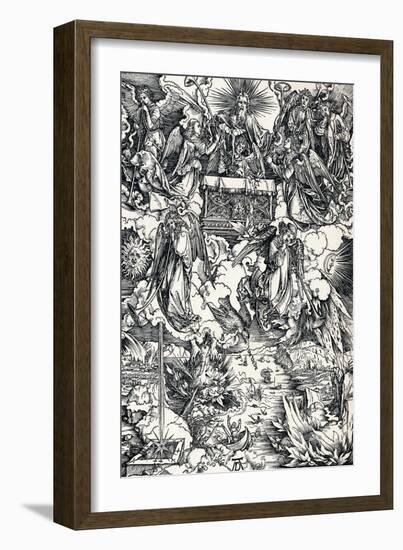 The Seven Trumpets are Given to the Angels, 1498-Albrecht Dürer-Framed Giclee Print