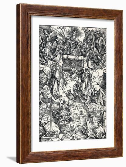 The Seven Trumpets are Given to the Angels, 1498-Albrecht Dürer-Framed Giclee Print