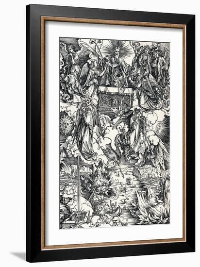 The Seven Trumpets are Given to the Angels, 1498-Albrecht Dürer-Framed Giclee Print