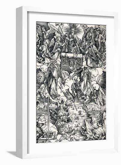 The Seven Trumpets are Given to the Angels, 1498-Albrecht Dürer-Framed Giclee Print