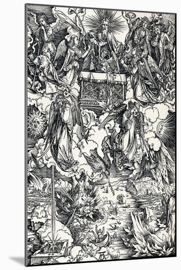 The Seven Trumpets are Given to the Angels, 1498-Albrecht Dürer-Mounted Giclee Print