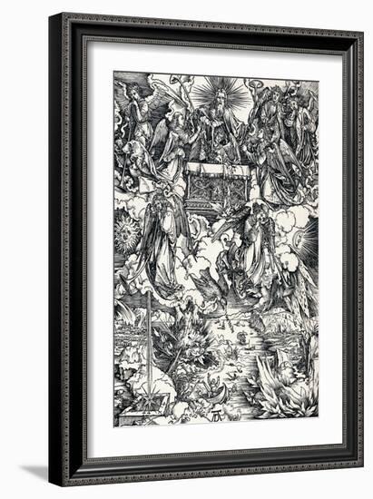 The Seven Trumpets are Given to the Angels, 1498-Albrecht Dürer-Framed Giclee Print