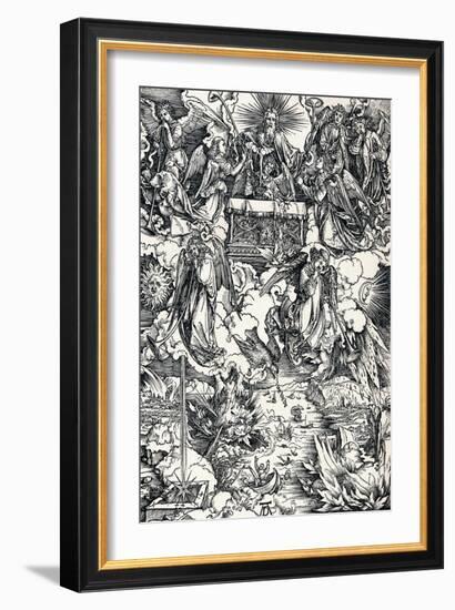 The Seven Trumpets are Given to the Angels, 1498-Albrecht Dürer-Framed Giclee Print