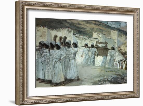 The Seven Trumpets of Jericho-James Tissot-Framed Giclee Print