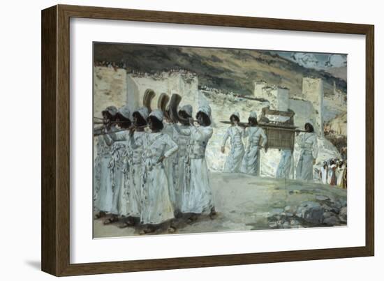 The Seven Trumpets of Jericho-James Tissot-Framed Giclee Print