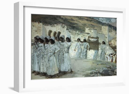 The Seven Trumpets of Jericho-James Tissot-Framed Giclee Print