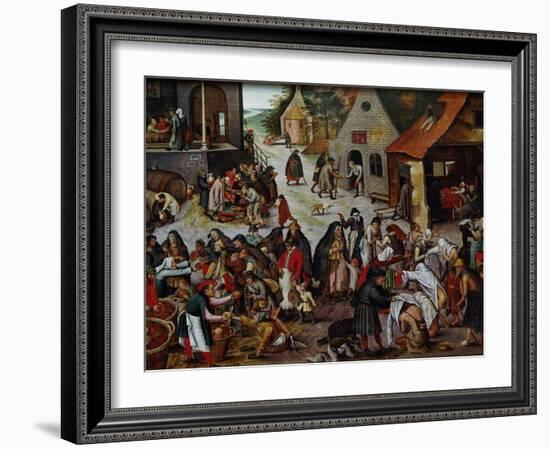 The Seven Works of Mercy-Pieter Brueghel the Younger-Framed Giclee Print