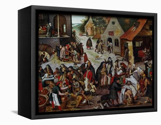 The Seven Works of Mercy-Pieter Brueghel the Younger-Framed Premier Image Canvas