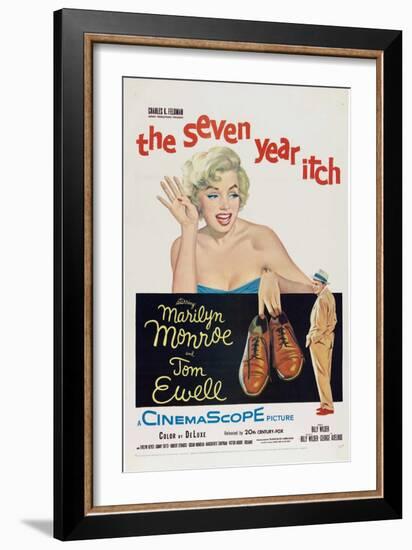 The Seven Year Itch, 1955, Directed by Billy Wilder-null-Framed Giclee Print