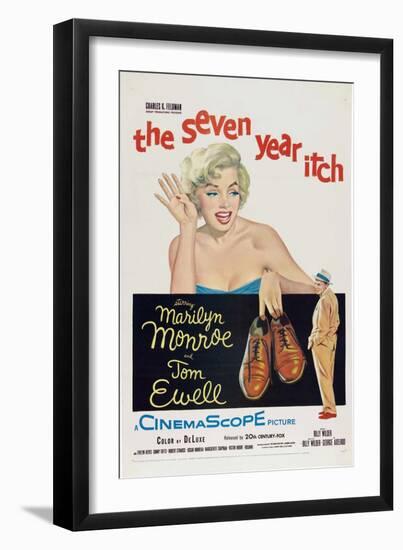 The Seven Year Itch, 1955, Directed by Billy Wilder-null-Framed Premium Giclee Print