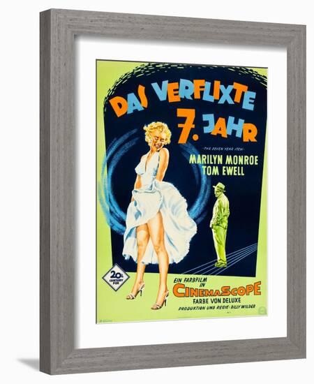 The Seven Year Itch, (aka Das Verflixte 7 Jahr), Marilyn Monroe, Tom Ewell, 1955-null-Framed Art Print