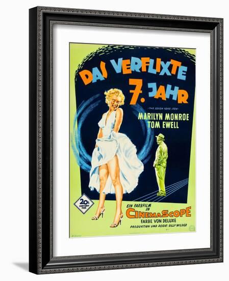 The Seven Year Itch, (aka Das Verflixte 7 Jahr), Marilyn Monroe, Tom Ewell, 1955-null-Framed Art Print