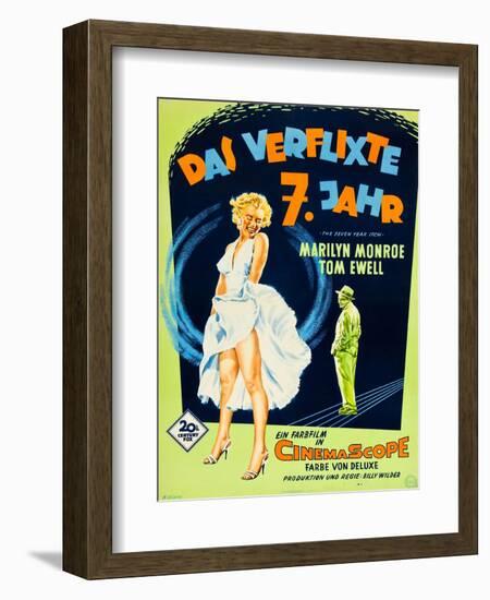 The Seven Year Itch, (aka Das Verflixte 7 Jahr), Marilyn Monroe, Tom Ewell, 1955-null-Framed Art Print