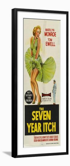 The Seven Year Itch, Australian Movie Poster, 1955-null-Framed Art Print