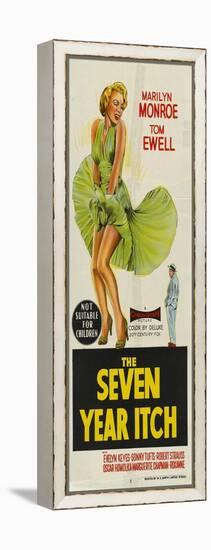 The Seven Year Itch, Australian Movie Poster, 1955-null-Framed Stretched Canvas