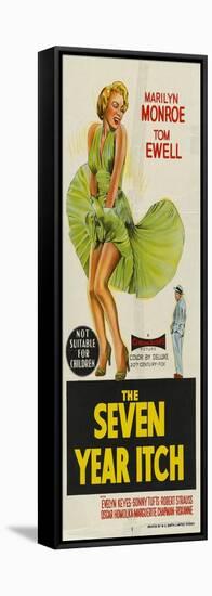 The Seven Year Itch, Australian Movie Poster, 1955-null-Framed Stretched Canvas