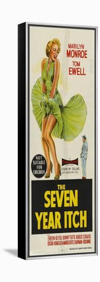 The Seven Year Itch, Australian Movie Poster, 1955-null-Framed Stretched Canvas