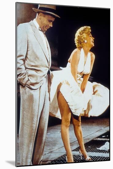 The Seven Year Itch by Billy Wilder with Tom Ewell, Marilyn Monroe, 1955-null-Mounted Photo