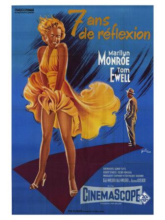 The Seven Year Itch French Movie Poster 1955 Art Print Art Com