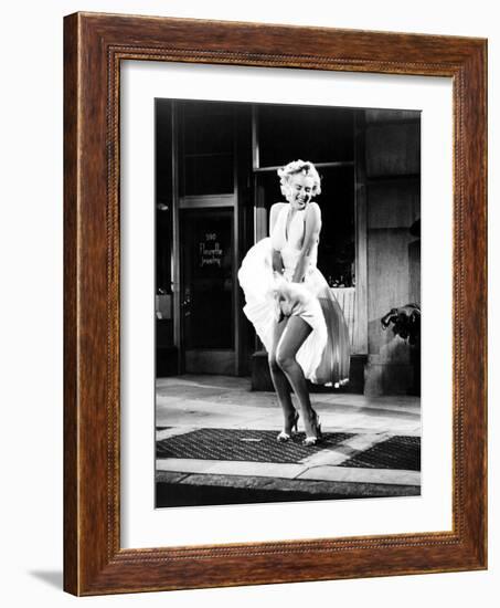 The Seven Year Itch, Marilyn Monroe, 1955-null-Framed Photo