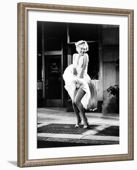 The Seven Year Itch, Marilyn Monroe, 1955-null-Framed Photo