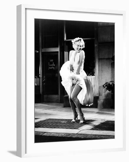 The Seven Year Itch, Marilyn Monroe, 1955--Framed Photo