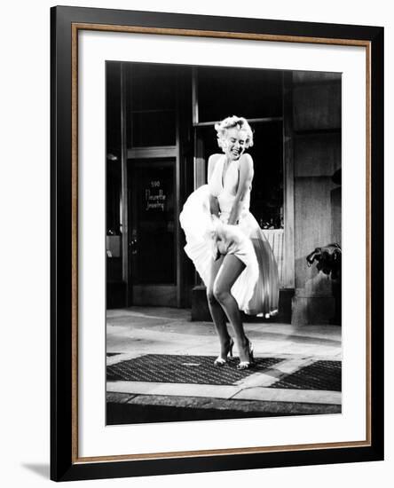 The Seven Year Itch, Marilyn Monroe, 1955-null-Framed Photo