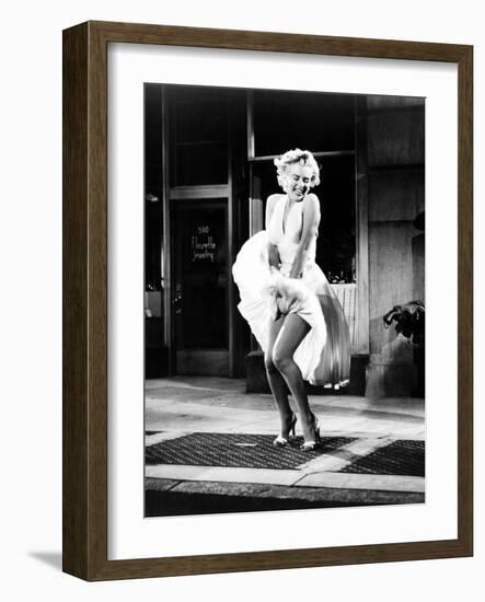 The Seven Year Itch, Marilyn Monroe, 1955-null-Framed Art Print