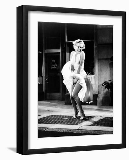 The Seven Year Itch, Marilyn Monroe, 1955-null-Framed Art Print