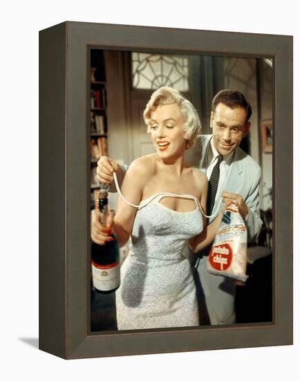 The Seven Year Itch, Marilyn Monroe, Tom Ewell, 1955-null-Framed Stretched Canvas