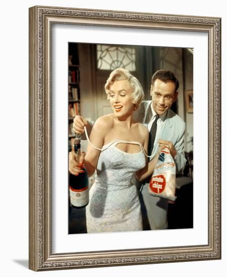 The Seven Year Itch, Marilyn Monroe, Tom Ewell, 1955-null-Framed Photo