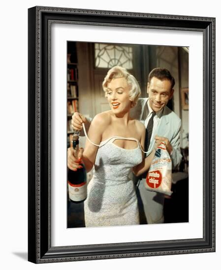 The Seven Year Itch, Marilyn Monroe, Tom Ewell, 1955-null-Framed Photo