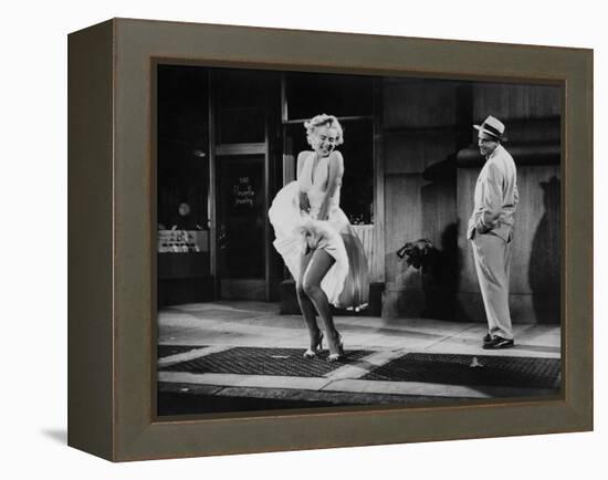 The Seven Year Itch, Marilyn Monroe, Tom Ewell, 1955-null-Framed Stretched Canvas