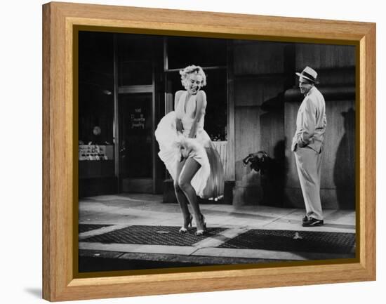 The Seven Year Itch, Marilyn Monroe, Tom Ewell, 1955-null-Framed Stretched Canvas