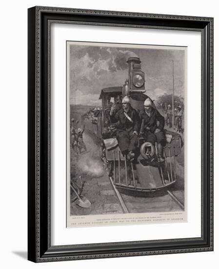 The Seventh Hussars on their Way to the Disturbed District in Rhodesia-William Small-Framed Giclee Print