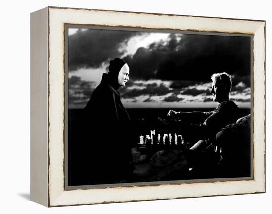 The Seventh Seal, Bengt Ekerot, Max Von Sydow, 1957-null-Framed Stretched Canvas