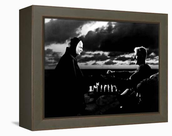 The Seventh Seal, Bengt Ekerot, Max Von Sydow, 1957-null-Framed Stretched Canvas