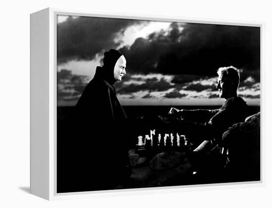 The Seventh Seal, Bengt Ekerot, Max Von Sydow, 1957-null-Framed Stretched Canvas