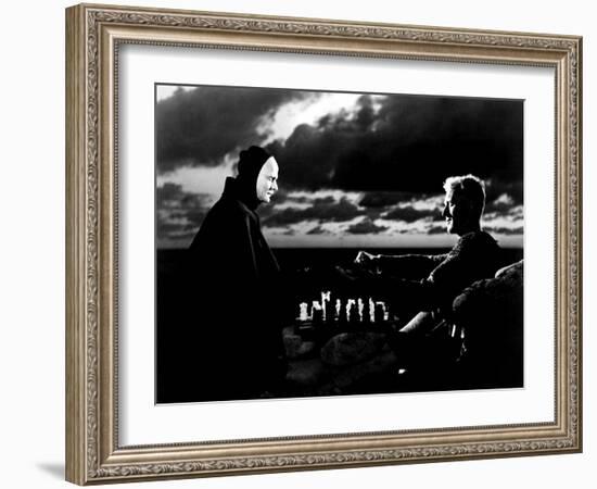 The Seventh Seal, Bengt Ekerot, Max Von Sydow, 1957-null-Framed Photo