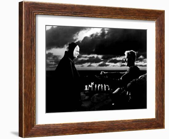 The Seventh Seal, Bengt Ekerot, Max Von Sydow, 1957-null-Framed Photo