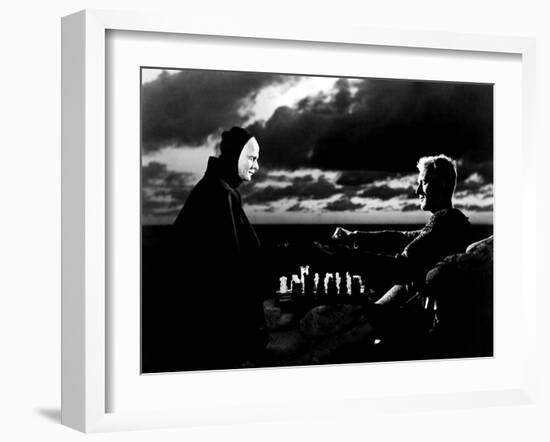 The Seventh Seal, Bengt Ekerot, Max Von Sydow, 1957-null-Framed Photo