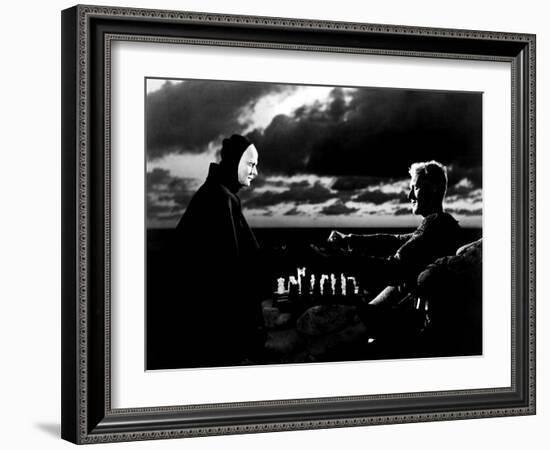 The Seventh Seal, Bengt Ekerot, Max Von Sydow, 1957-null-Framed Photo