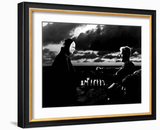The Seventh Seal, Bengt Ekerot, Max Von Sydow, 1957-null-Framed Photo