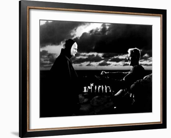 The Seventh Seal, Bengt Ekerot, Max Von Sydow, 1957-null-Framed Photo