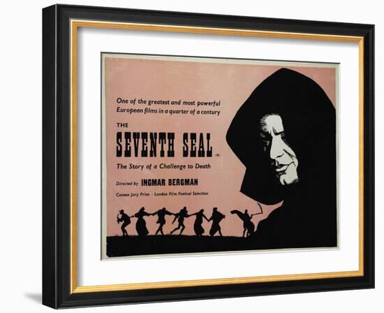 The Seventh Seal, UK Movie Poster, 1957-null-Framed Art Print