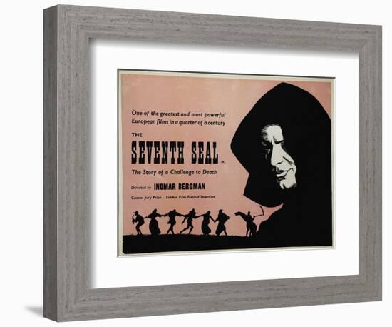 The Seventh Seal, UK Movie Poster, 1957-null-Framed Premium Giclee Print