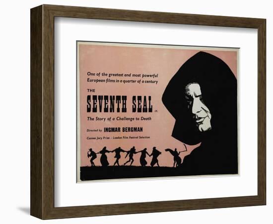 The Seventh Seal, UK Movie Poster, 1957-null-Framed Premium Giclee Print