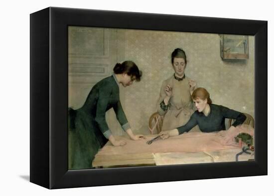 The Sewing Class-Carl Frederic Aagaard-Framed Premier Image Canvas